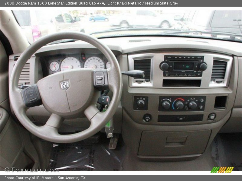 Light Khaki Metallic / Medium Slate Gray 2008 Dodge Ram 1500 Lone Star Edition Quad Cab 4x4