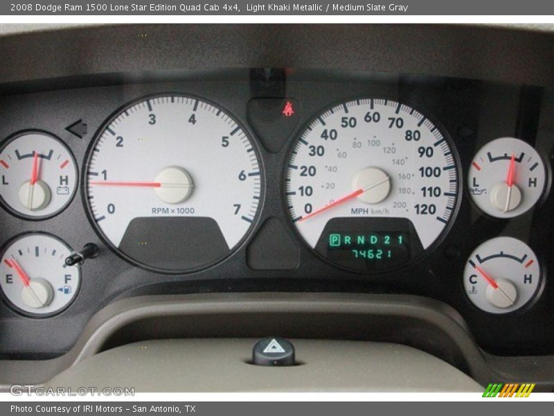 Light Khaki Metallic / Medium Slate Gray 2008 Dodge Ram 1500 Lone Star Edition Quad Cab 4x4