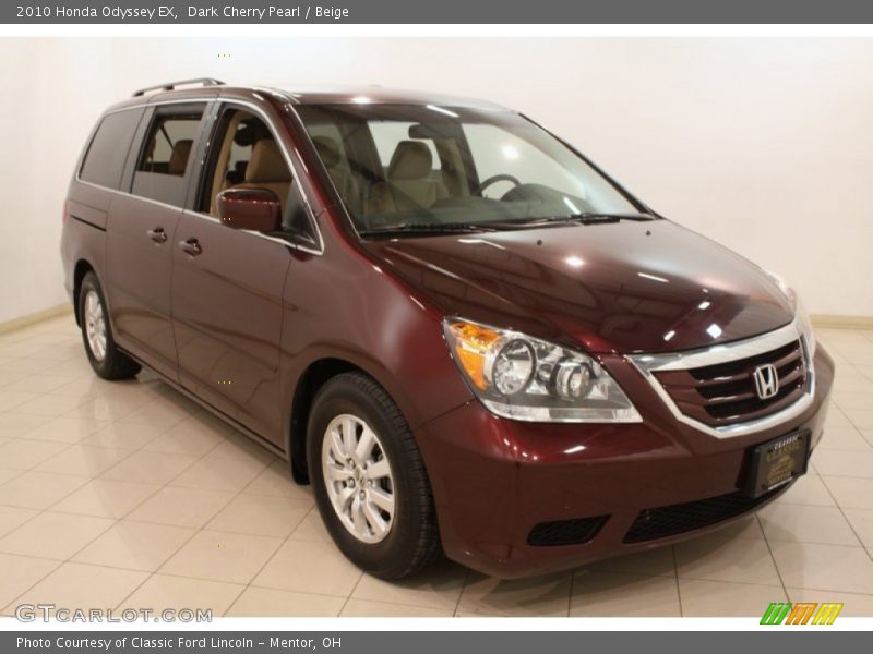 Dark Cherry Pearl / Beige 2010 Honda Odyssey EX