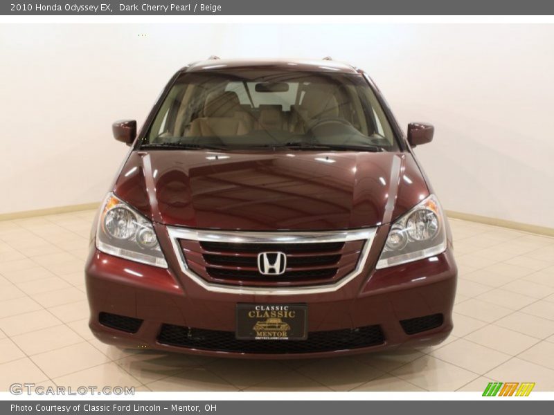 Dark Cherry Pearl / Beige 2010 Honda Odyssey EX