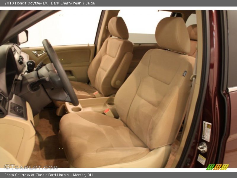 Front Seat of 2010 Odyssey EX