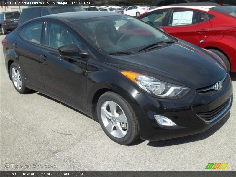 Midnight Black / Beige 2013 Hyundai Elantra GLS