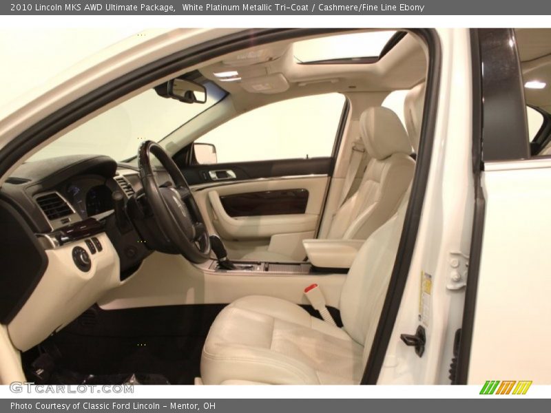 White Platinum Metallic Tri-Coat / Cashmere/Fine Line Ebony 2010 Lincoln MKS AWD Ultimate Package