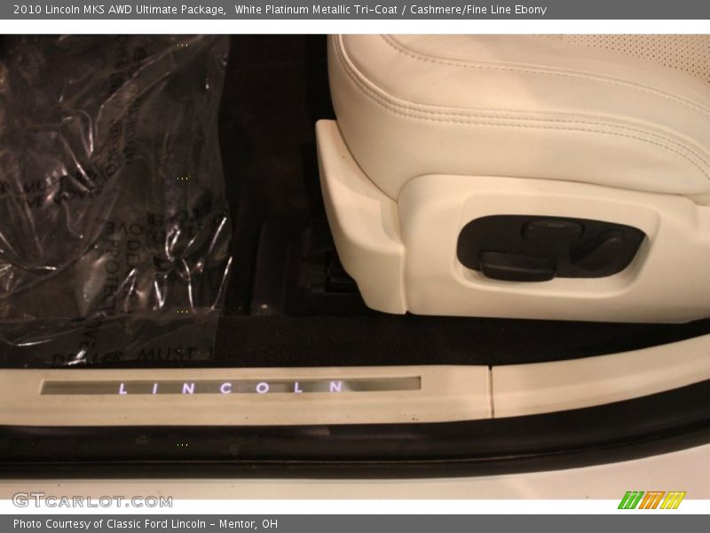 White Platinum Metallic Tri-Coat / Cashmere/Fine Line Ebony 2010 Lincoln MKS AWD Ultimate Package