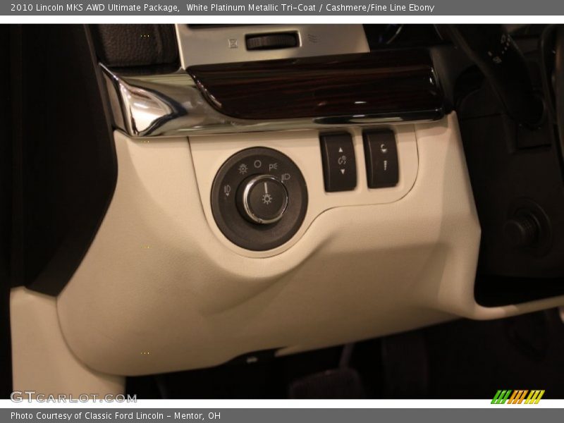 White Platinum Metallic Tri-Coat / Cashmere/Fine Line Ebony 2010 Lincoln MKS AWD Ultimate Package