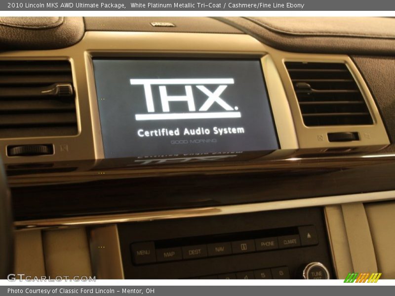 White Platinum Metallic Tri-Coat / Cashmere/Fine Line Ebony 2010 Lincoln MKS AWD Ultimate Package