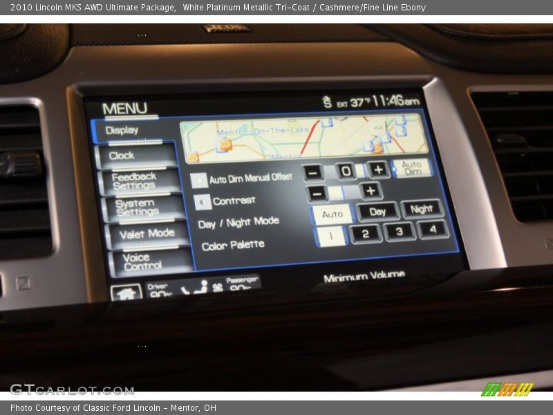 White Platinum Metallic Tri-Coat / Cashmere/Fine Line Ebony 2010 Lincoln MKS AWD Ultimate Package