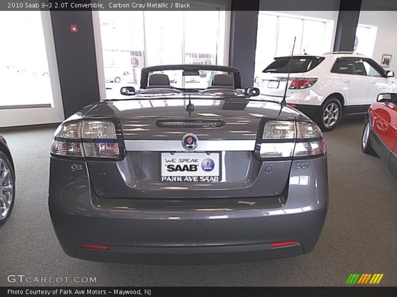 Carbon Gray Metallic / Black 2010 Saab 9-3 2.0T Convertible