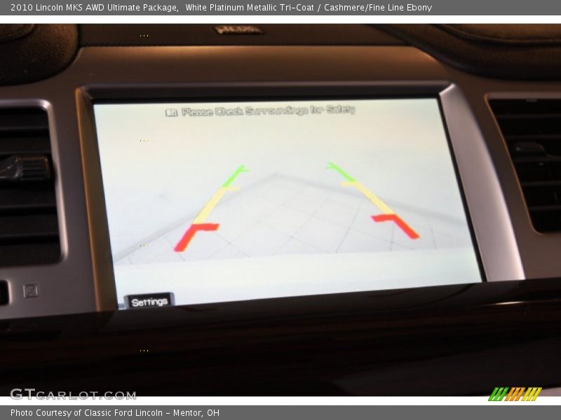White Platinum Metallic Tri-Coat / Cashmere/Fine Line Ebony 2010 Lincoln MKS AWD Ultimate Package