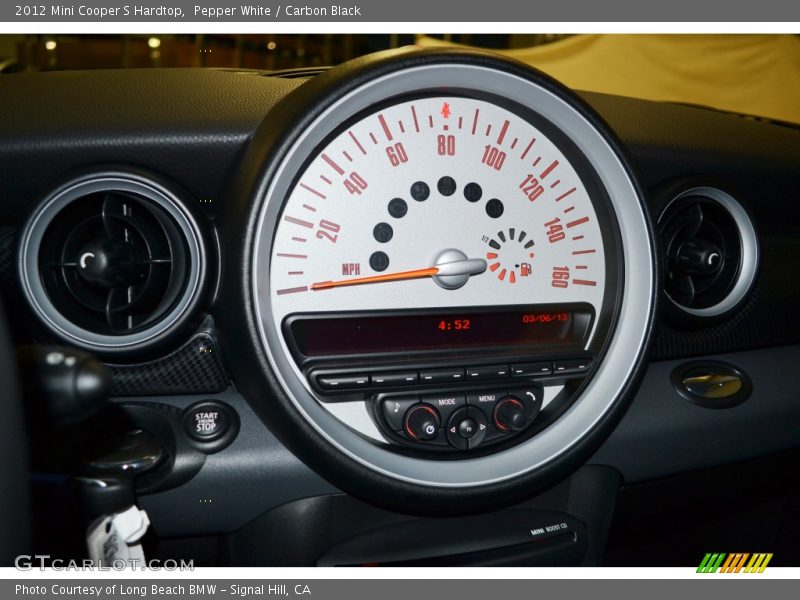 Pepper White / Carbon Black 2012 Mini Cooper S Hardtop