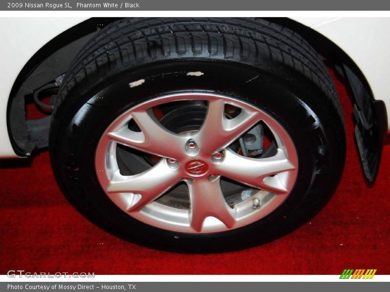 Phantom White / Black 2009 Nissan Rogue SL