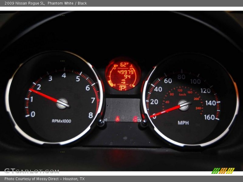 Phantom White / Black 2009 Nissan Rogue SL