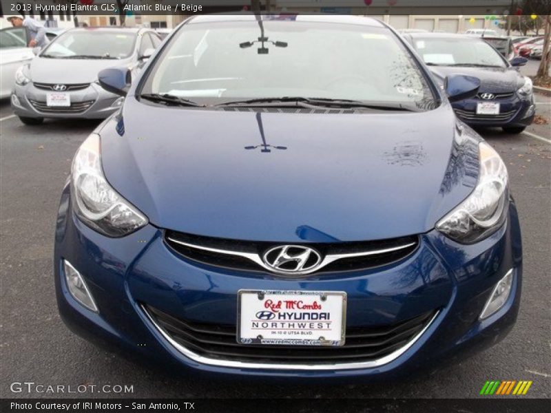 Atlantic Blue / Beige 2013 Hyundai Elantra GLS