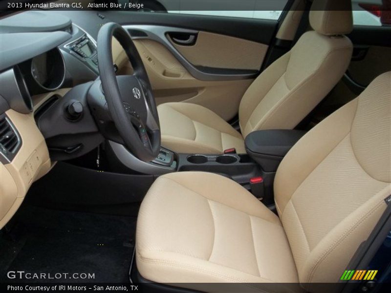 Atlantic Blue / Beige 2013 Hyundai Elantra GLS