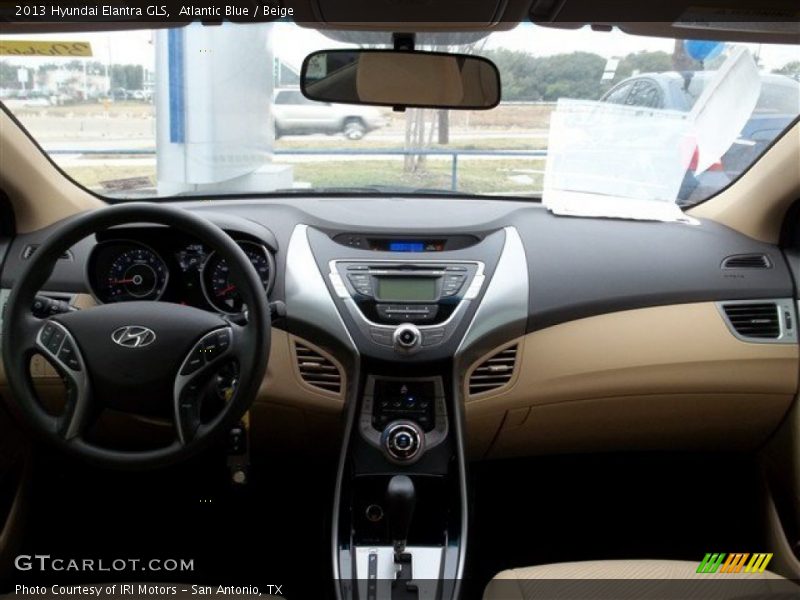 Atlantic Blue / Beige 2013 Hyundai Elantra GLS