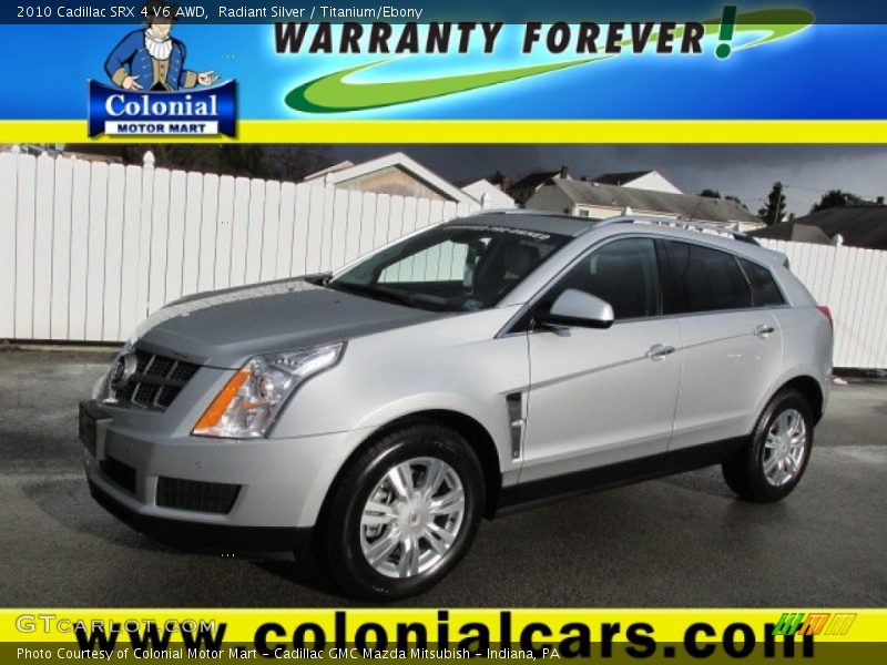 Radiant Silver / Titanium/Ebony 2010 Cadillac SRX 4 V6 AWD