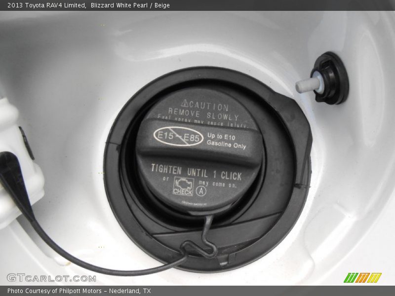 Blizzard White Pearl / Beige 2013 Toyota RAV4 Limited