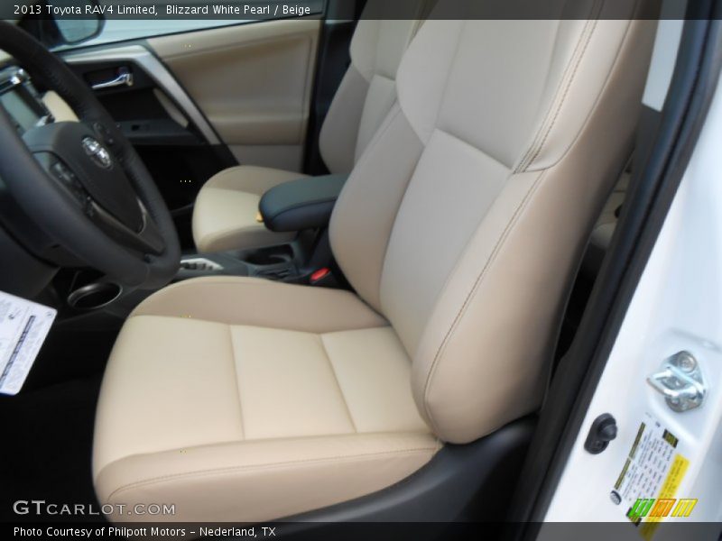 Front Seat of 2013 RAV4 Limited