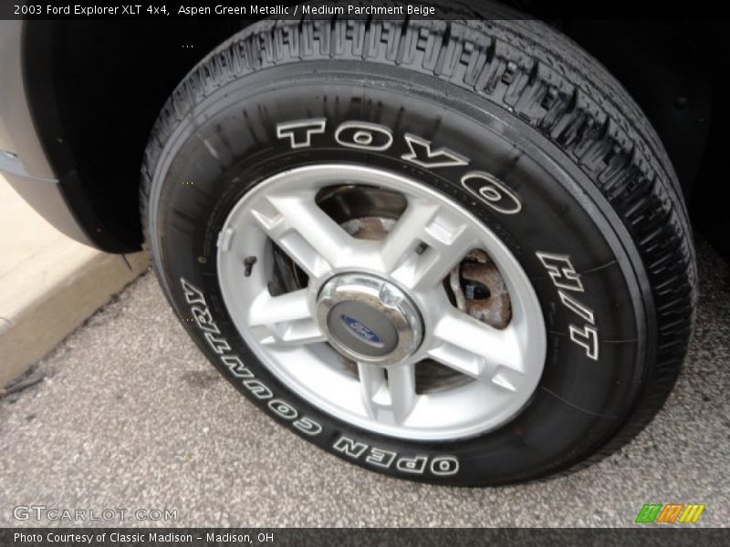 Aspen Green Metallic / Medium Parchment Beige 2003 Ford Explorer XLT 4x4