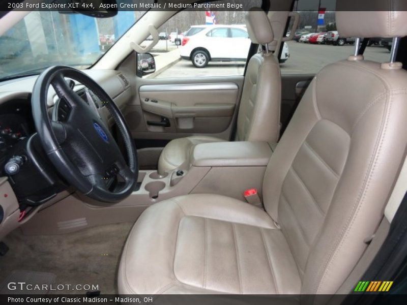 Aspen Green Metallic / Medium Parchment Beige 2003 Ford Explorer XLT 4x4