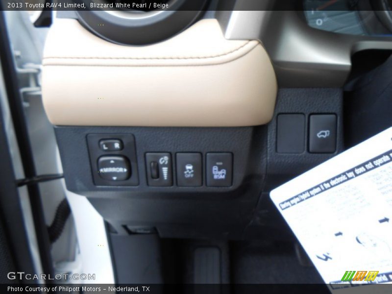 Blizzard White Pearl / Beige 2013 Toyota RAV4 Limited
