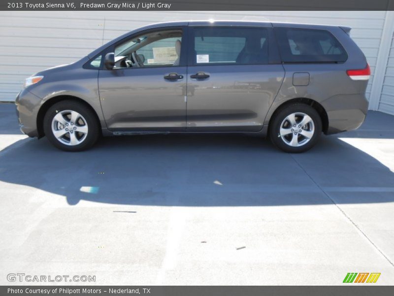 Predawn Gray Mica / Light Gray 2013 Toyota Sienna V6