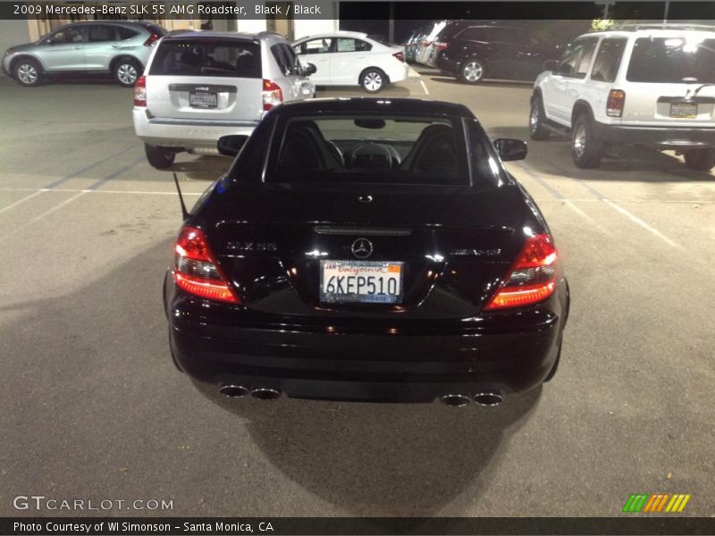 Black / Black 2009 Mercedes-Benz SLK 55 AMG Roadster