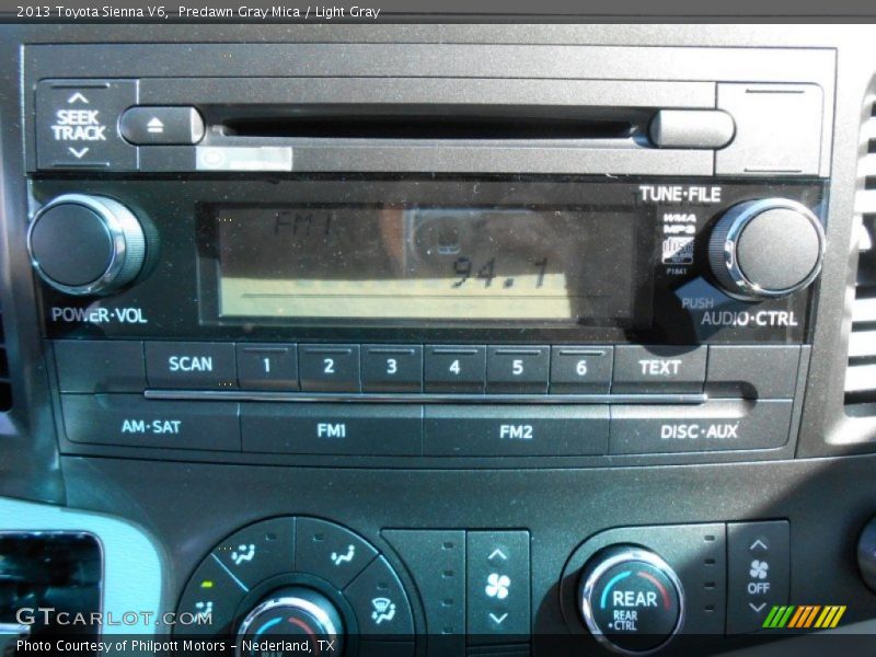 Predawn Gray Mica / Light Gray 2013 Toyota Sienna V6