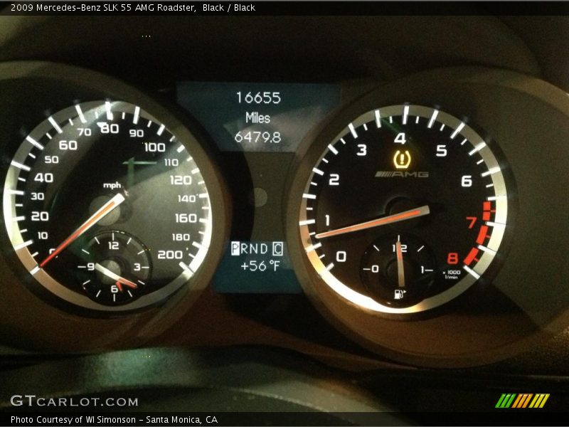 Black / Black 2009 Mercedes-Benz SLK 55 AMG Roadster