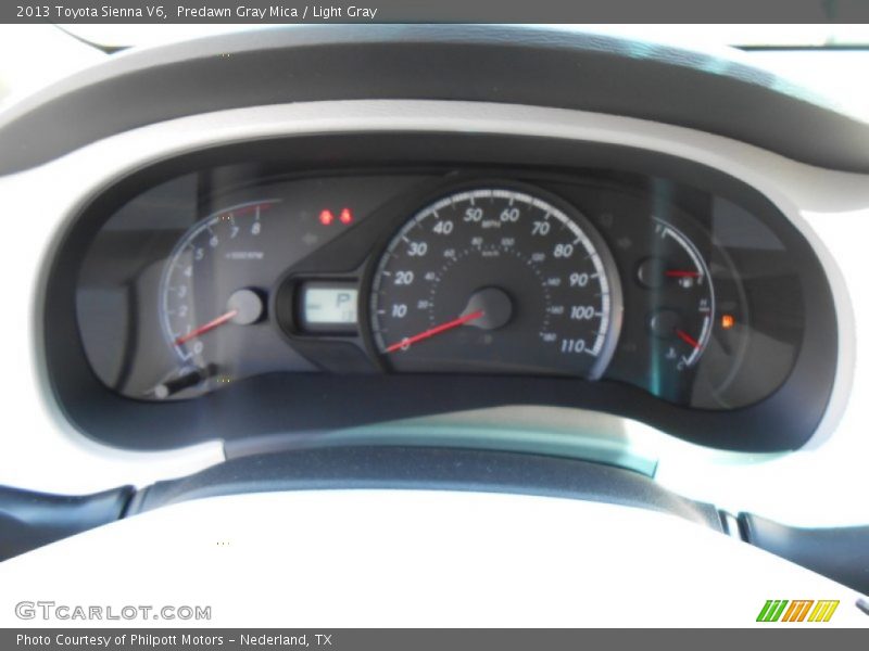 Predawn Gray Mica / Light Gray 2013 Toyota Sienna V6