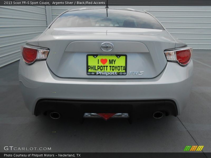 Argento Silver / Black/Red Accents 2013 Scion FR-S Sport Coupe
