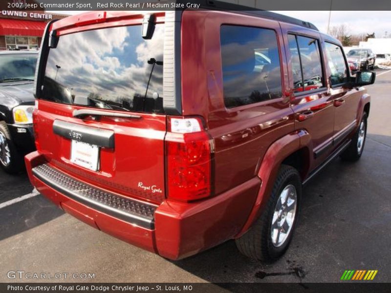 Red Rock Pearl / Medium Slate Gray 2007 Jeep Commander Sport