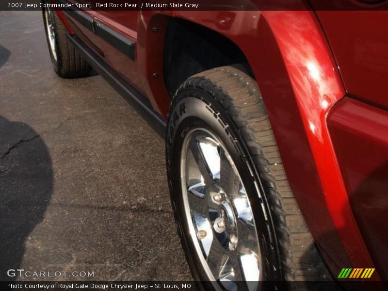 Red Rock Pearl / Medium Slate Gray 2007 Jeep Commander Sport