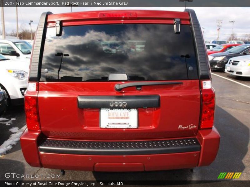 Red Rock Pearl / Medium Slate Gray 2007 Jeep Commander Sport