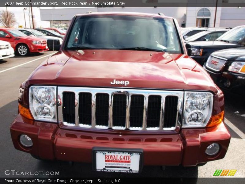 Red Rock Pearl / Medium Slate Gray 2007 Jeep Commander Sport