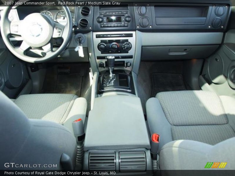 Red Rock Pearl / Medium Slate Gray 2007 Jeep Commander Sport