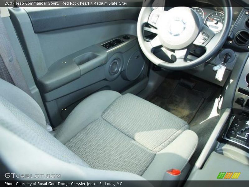 Red Rock Pearl / Medium Slate Gray 2007 Jeep Commander Sport