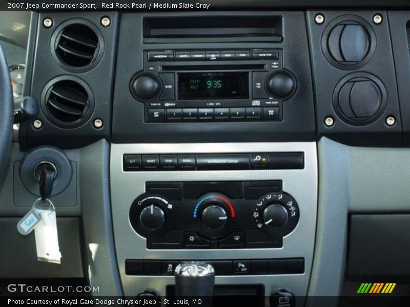 Red Rock Pearl / Medium Slate Gray 2007 Jeep Commander Sport