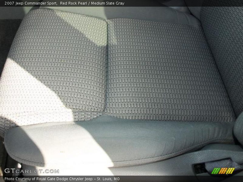 Red Rock Pearl / Medium Slate Gray 2007 Jeep Commander Sport