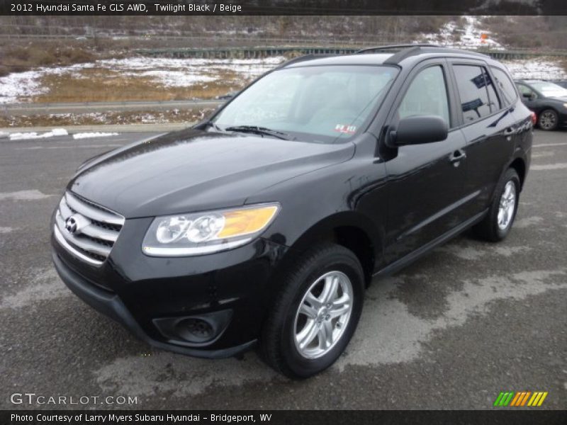 Twilight Black / Beige 2012 Hyundai Santa Fe GLS AWD