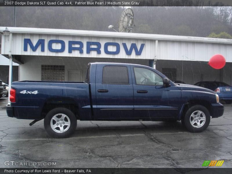 Patriot Blue Pearl / Medium Slate Gray 2007 Dodge Dakota SLT Quad Cab 4x4
