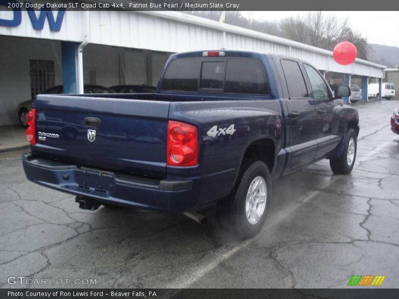 Patriot Blue Pearl / Medium Slate Gray 2007 Dodge Dakota SLT Quad Cab 4x4