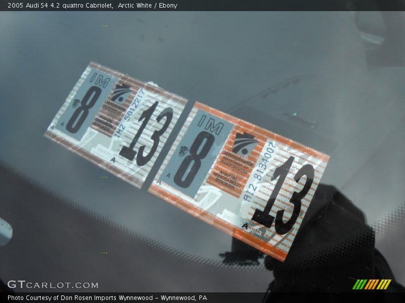 Arctic White / Ebony 2005 Audi S4 4.2 quattro Cabriolet