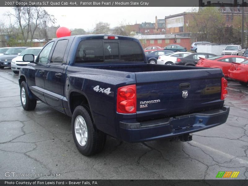 Patriot Blue Pearl / Medium Slate Gray 2007 Dodge Dakota SLT Quad Cab 4x4