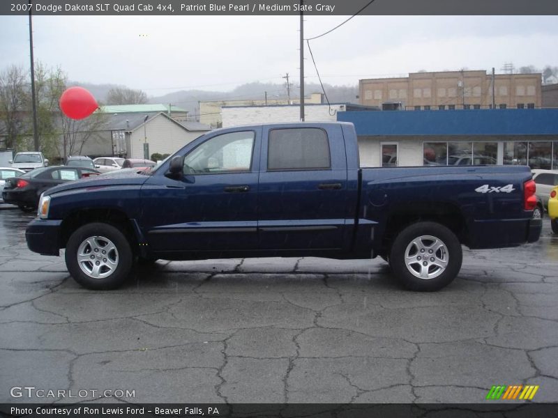 Patriot Blue Pearl / Medium Slate Gray 2007 Dodge Dakota SLT Quad Cab 4x4