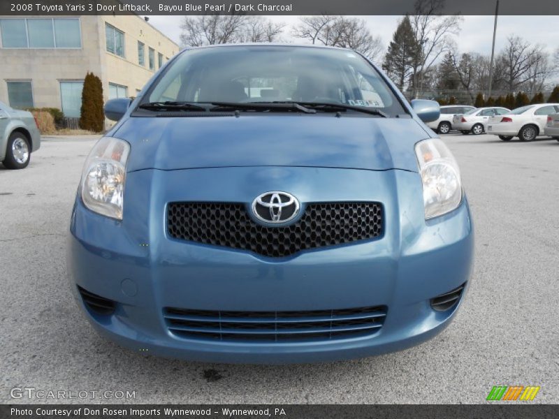 Bayou Blue Pearl / Dark Charcoal 2008 Toyota Yaris 3 Door Liftback