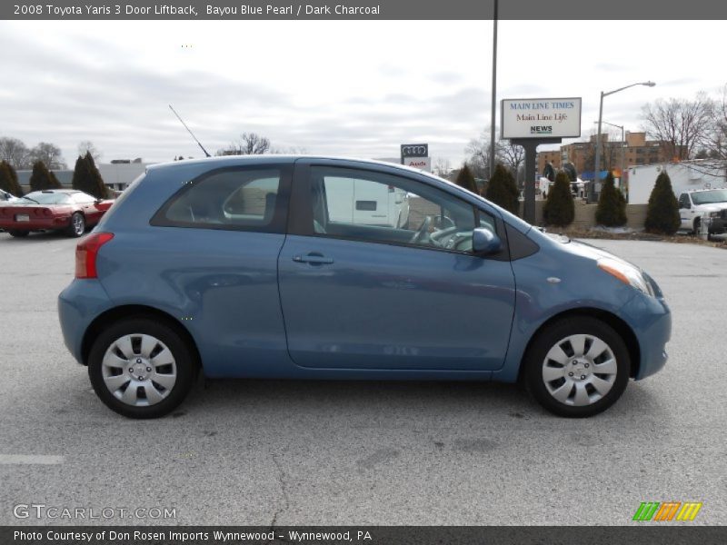 Bayou Blue Pearl / Dark Charcoal 2008 Toyota Yaris 3 Door Liftback