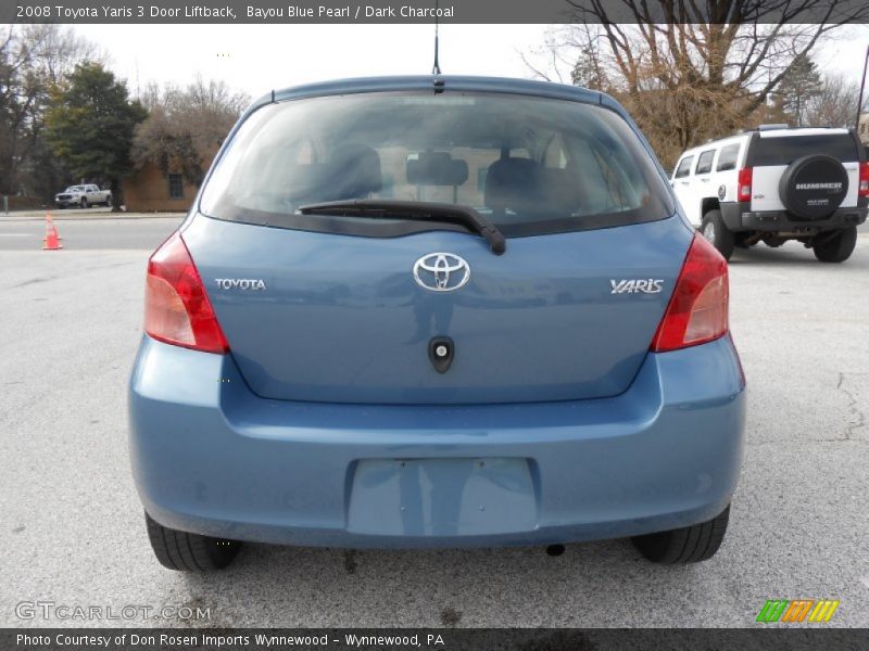 Bayou Blue Pearl / Dark Charcoal 2008 Toyota Yaris 3 Door Liftback