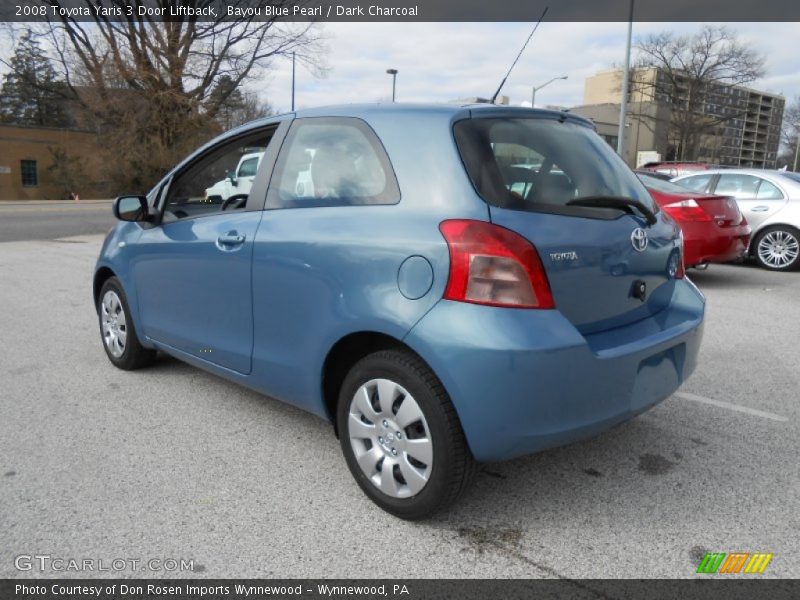 Bayou Blue Pearl / Dark Charcoal 2008 Toyota Yaris 3 Door Liftback