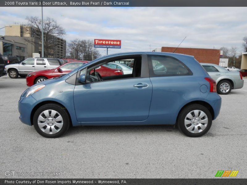 Bayou Blue Pearl / Dark Charcoal 2008 Toyota Yaris 3 Door Liftback